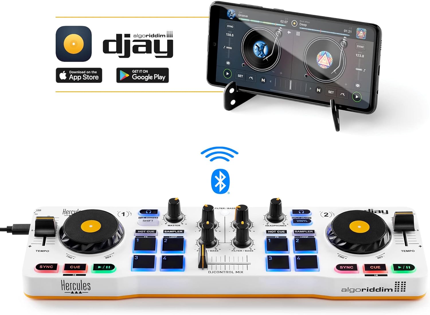 Hercules DJControl Mix DJ Starter Pack for Smartphones